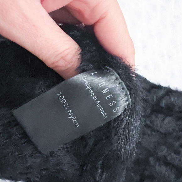 LIONESS Westside Backless Furry Mini Dress Black - Picture 10 of 15